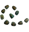 Turquoise Runes engraved with gold colored Elder Futhark Runes.
