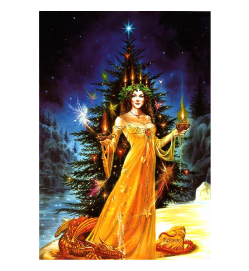 Lady of the Lights Briar Yule Card BY01