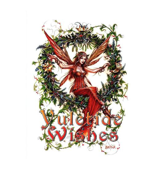 Mistletoe Fairy Briar Yule Card BY13