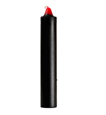 Black on Red Pillar Candle