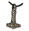 Wrapped Handle Thor's Hammer Pendant