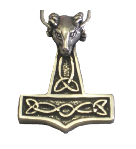 Silver Ram's Head Hammer