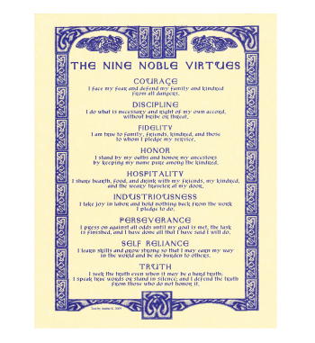 Nine Virtues Poster