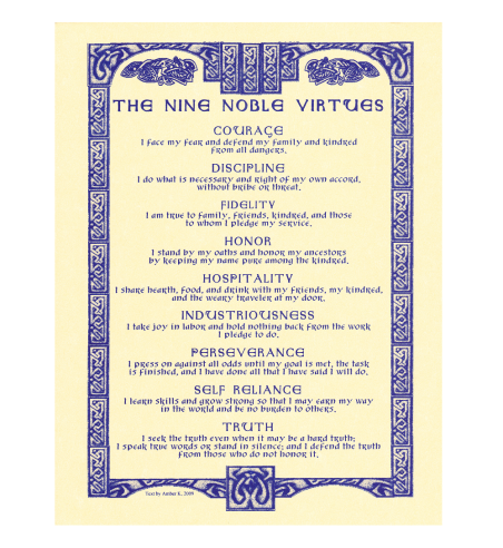 Nine Virtues Poster