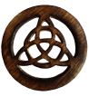 Wooden Triquetra Altar Tile Front