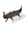 Bronze Viking Longboat Garden Statue