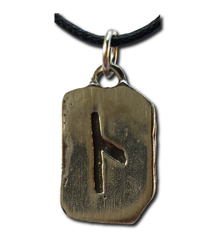 Rustic Kennaz Rune Pendant