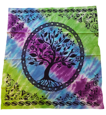 Tree of Life Tie Dye Altar Cloth