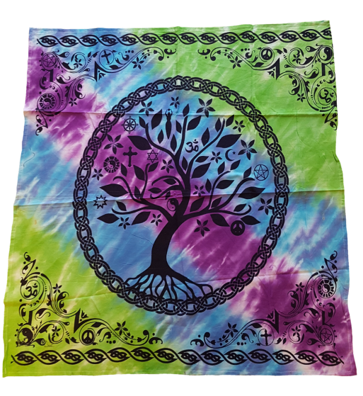 Tree of Life Tie Dye Altar Cloth