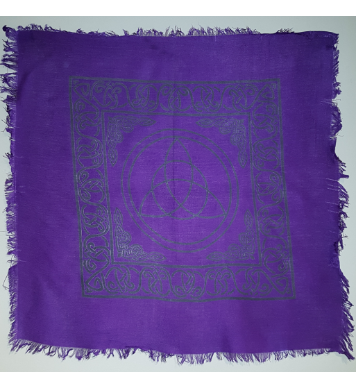 Purple Triquetra Altar Cloth, 18"