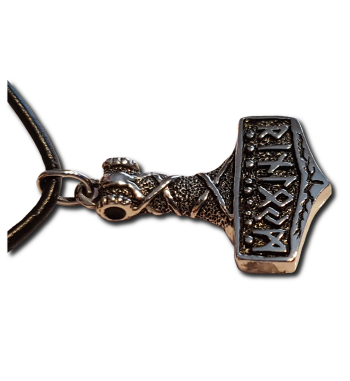 White Bronze Thor's Hammer Pendant