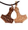 Yellow Gold Runic Mjolnir 