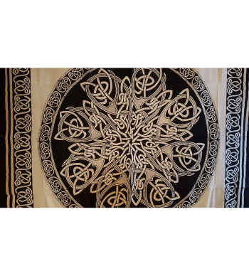 White Celtic Knotwork Tapestry