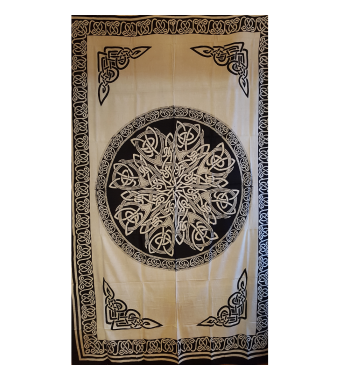 White Celtic Knotwork Tapestry