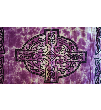 Purple Celtic Cross Tapestry