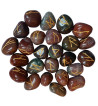 Fancy Jasper runes feature gold colored Elder Futhark runes and come with a black velveteen rune pouch.