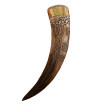 Thor's Hammer Drinking Horn with slight curve shown from the side.