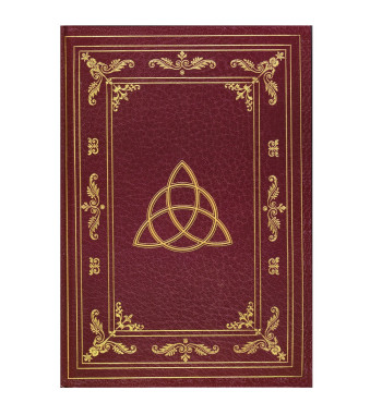 Golden triquetra journal front cover details.