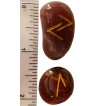 Fancy Agate runes feature gold colored Elder Futhark runes and come with a black velveteen rune pouch.