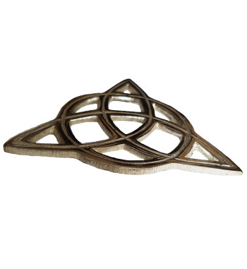 Silver Triquetra Altar Tile Front