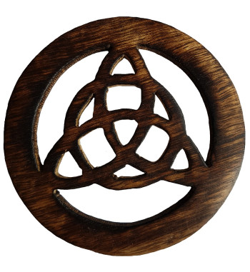 Wooden Triquetra Altar Tile