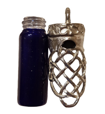 Celtic Knot Glass Oil Jar