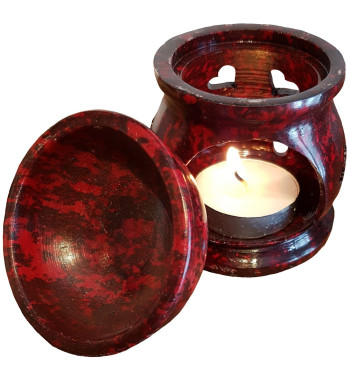 Red Oil Burner Oil Diffuser Front