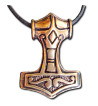 Bronze Viking Warrior Thor's Hammer Pendant