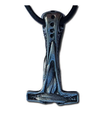 Small Warrior Head Thor's Hammer Pendant