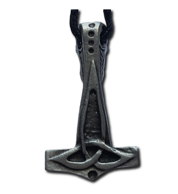 Warrior Head Thor's Hammer Pendant