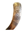 Thor's Hammer Drinking Horn with slight curve shown from the side.