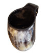 Drinking Horn Tankard showing the side view of a multicolored tankard.