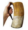 Large Drinking Horn Tankard shown from the side.